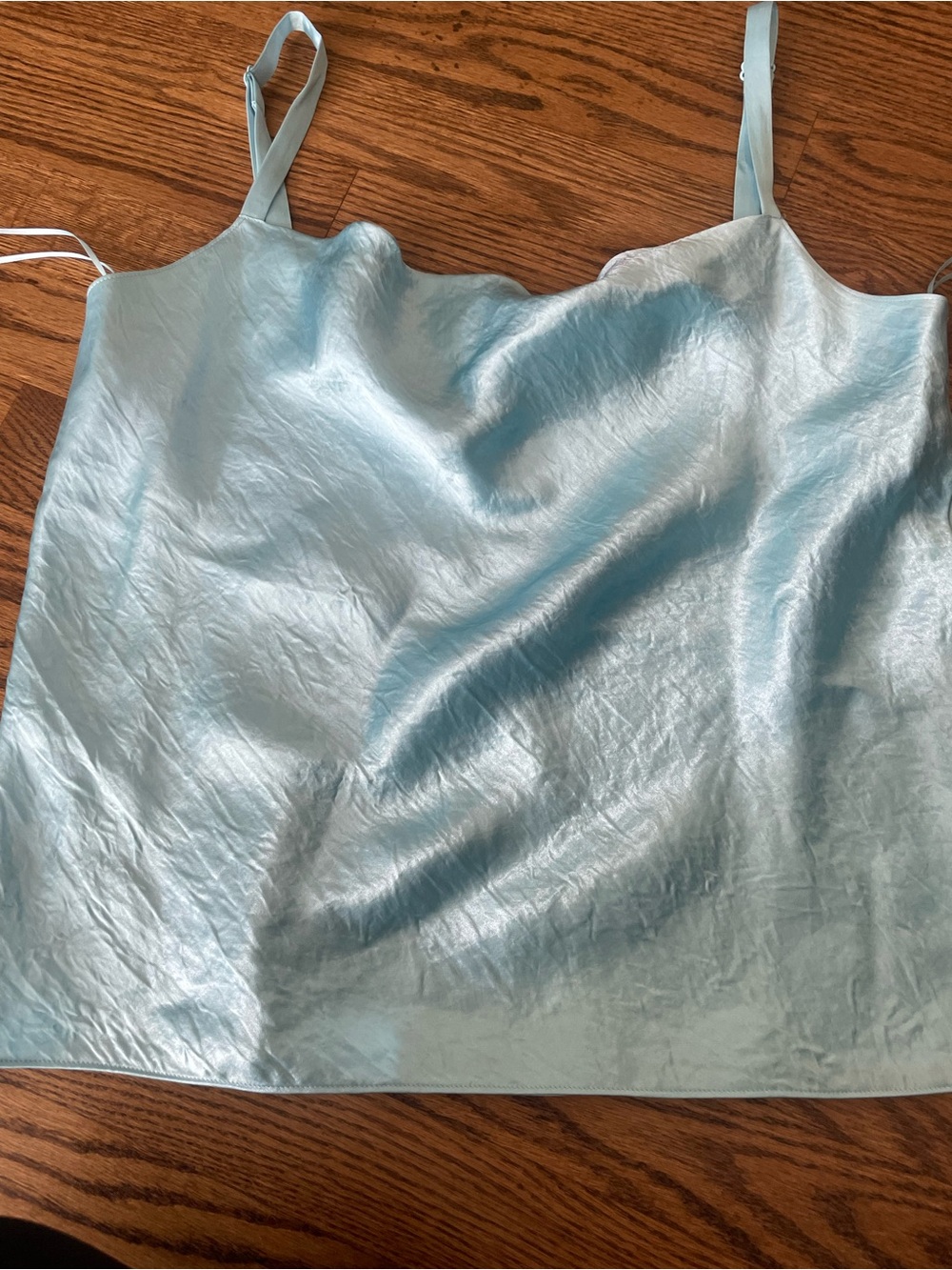 Vince Pale Blue Satin Spaghetti-Strap Cami